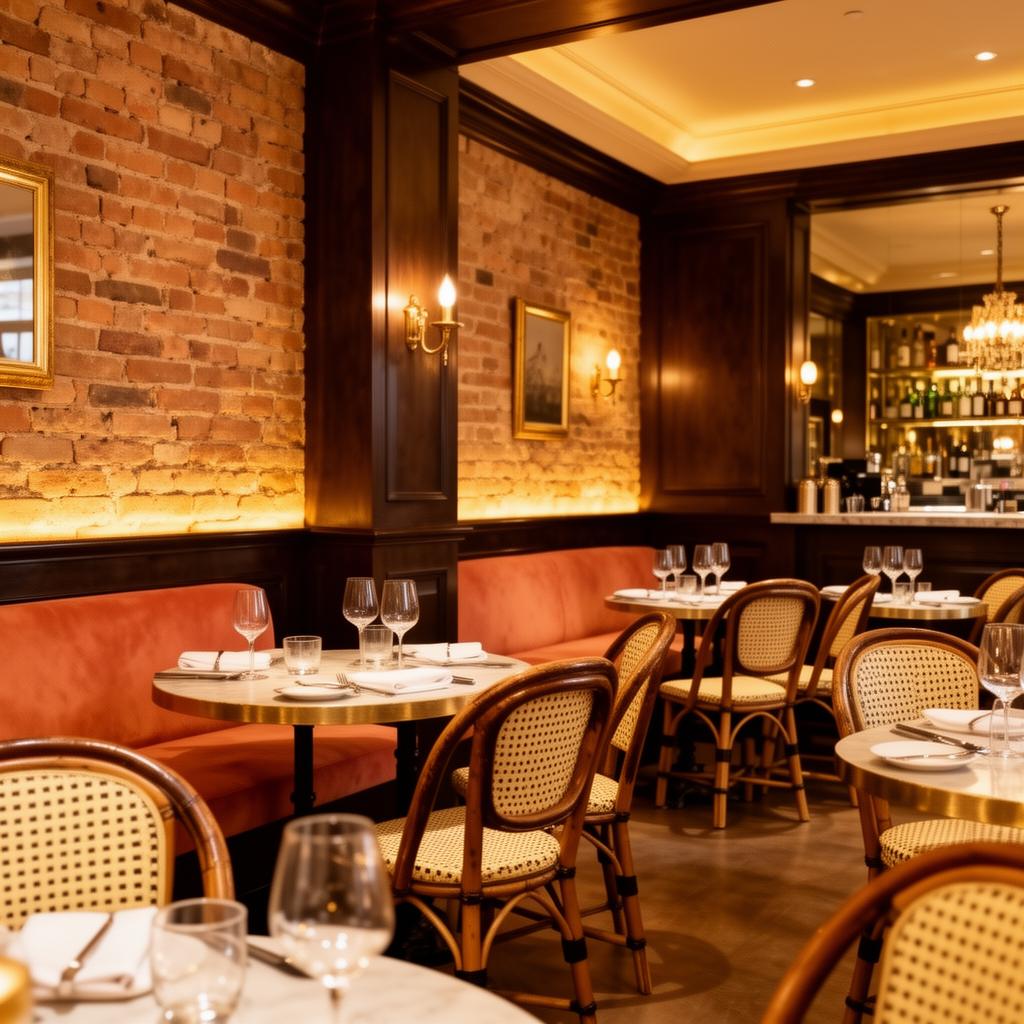 Salle chaleureuse du restaurant Maison Lumière